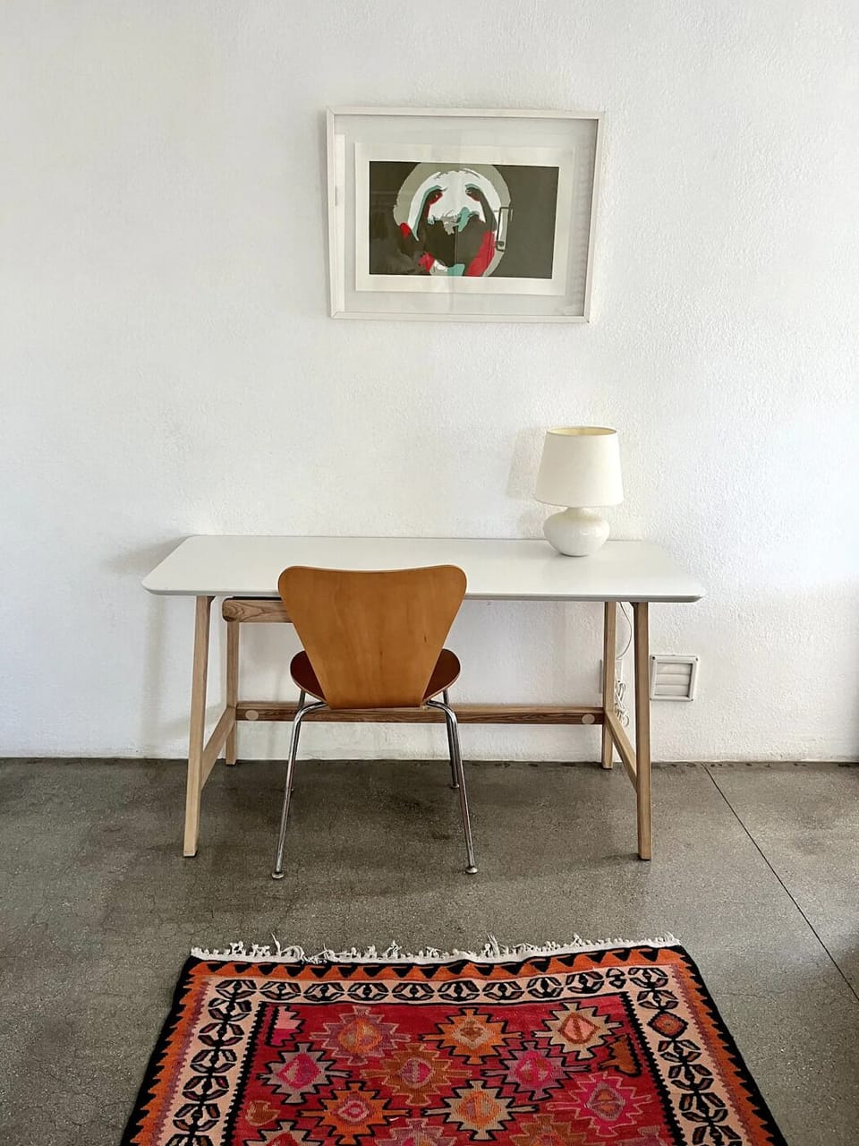 desk in primary bedroom