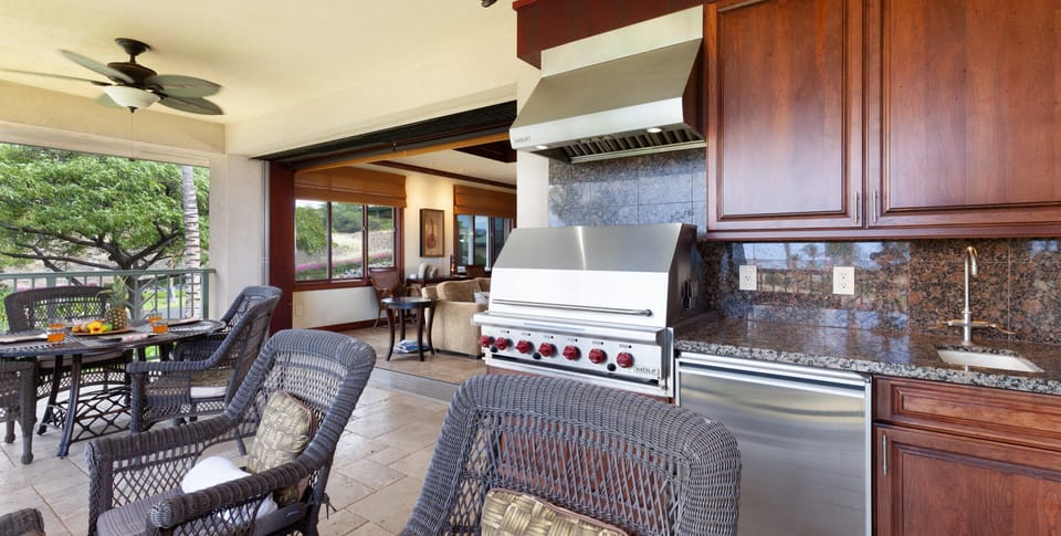 Private BBQ grill for grilling the days fresh catch