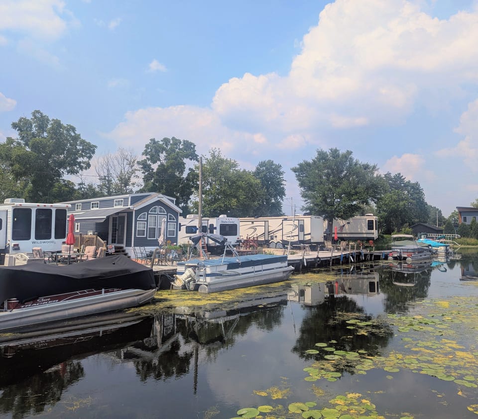 Campground next to house.