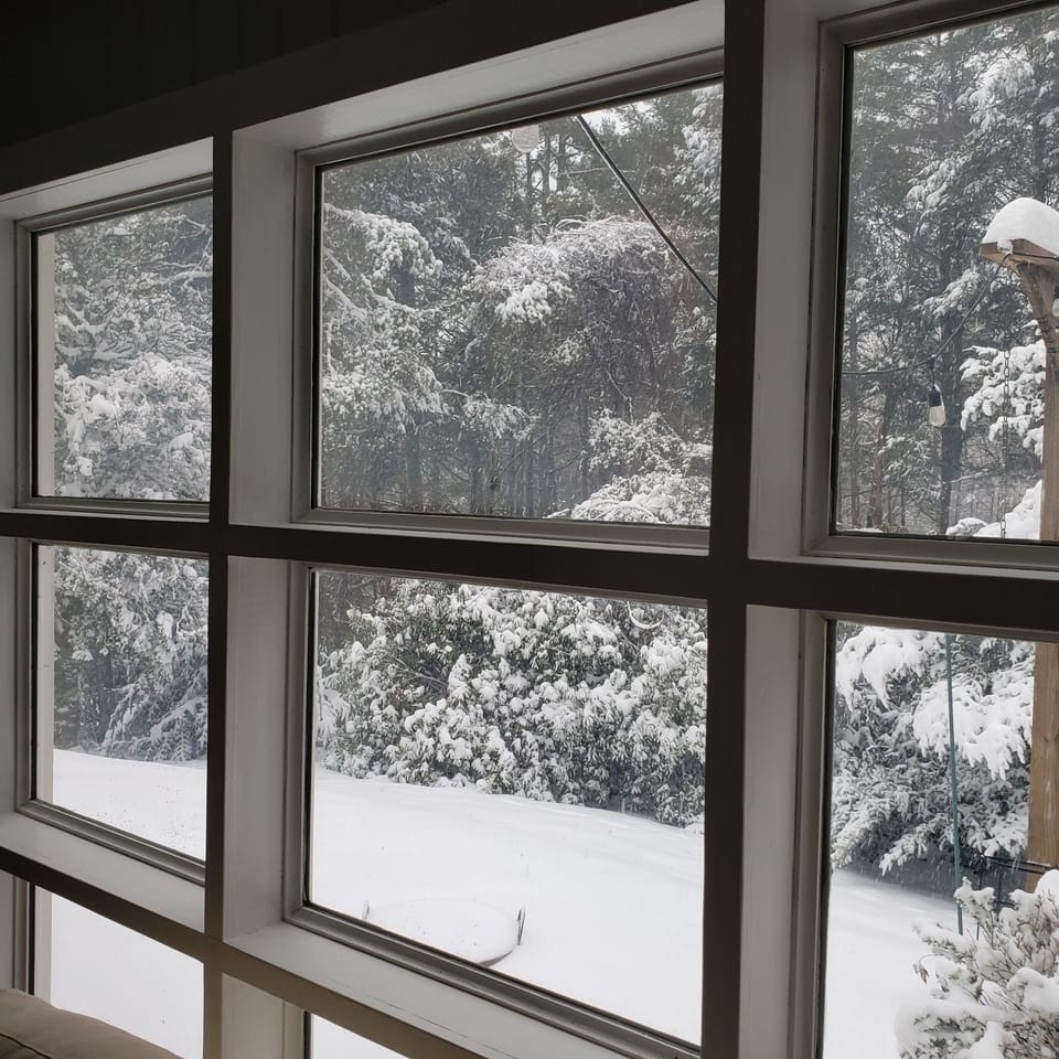 Snowfall is so peaceful.  Watching it fall is almost Heaven 