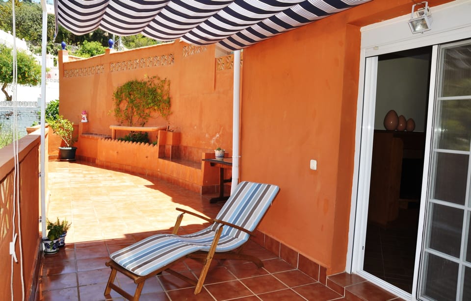 Private terrace with mountain views; sunbeds; BBQ available; 