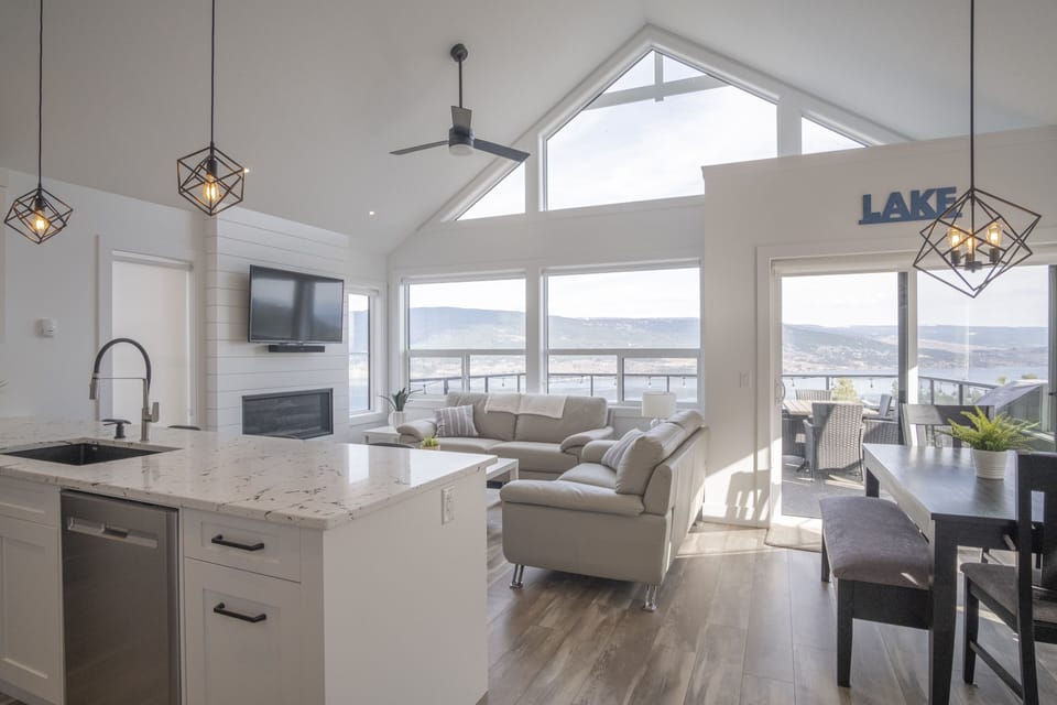 Family room and Dining room. 