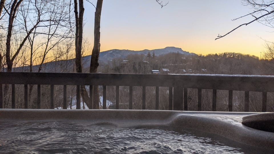 Soak in our new hot tub while enjoying Grandfather Mountain Views!