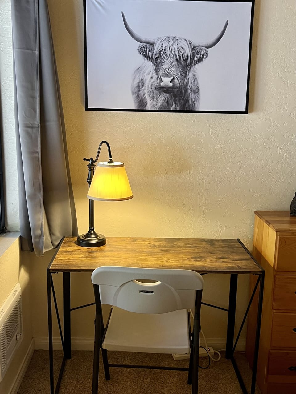 desk in downstairs master bedroom