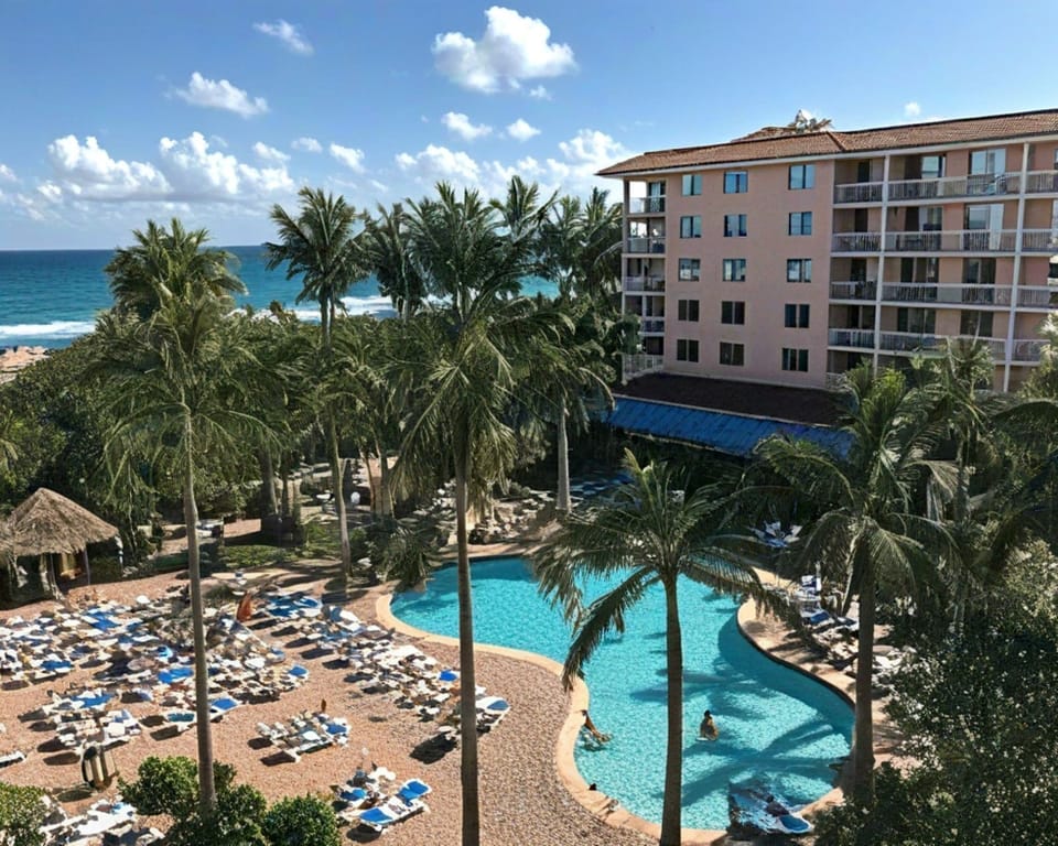 wonderful pool right off the beach and tiki bar