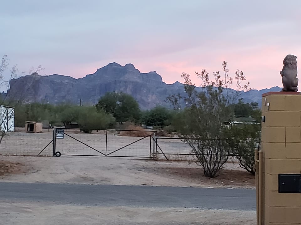 View of the Superstition Mountains from the Front Gate