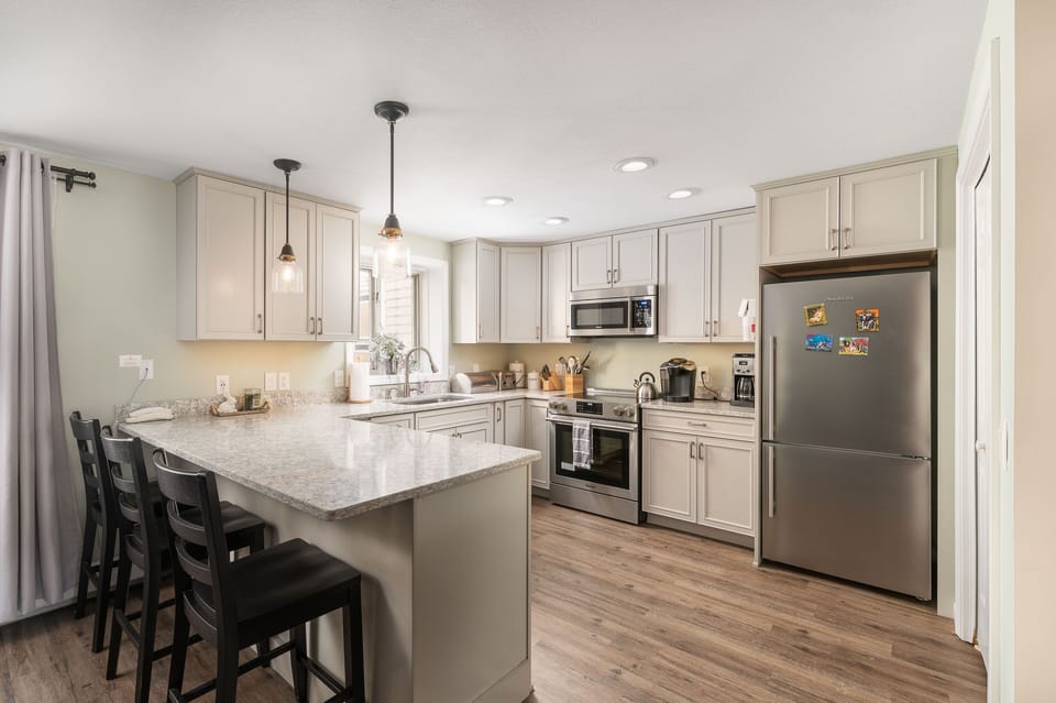 kitchen with new appliances