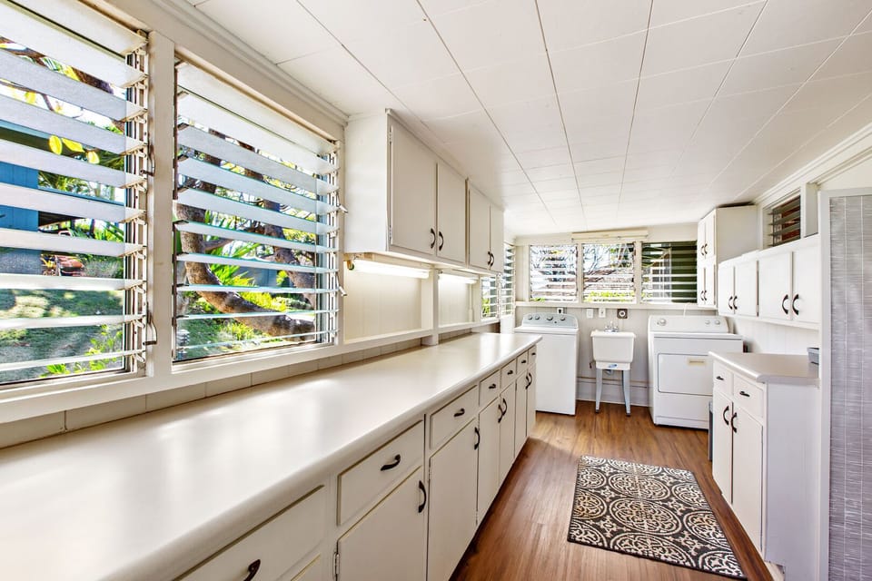 Also in the cottage you'll have access to a washer and dryer and laundry room to keep any additional personal belongings