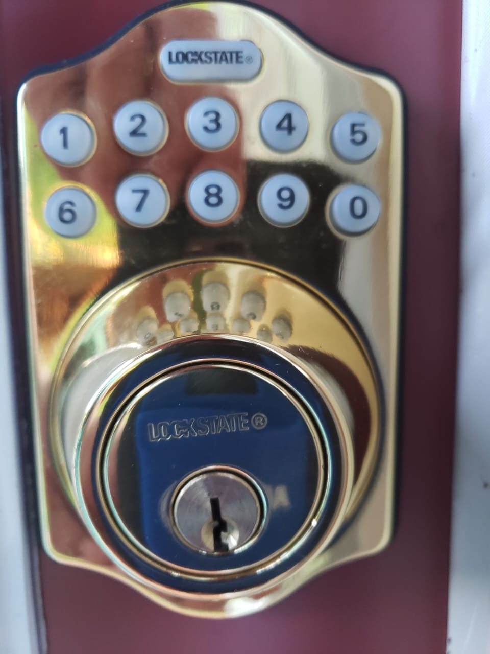 Keyless entry on cabin.