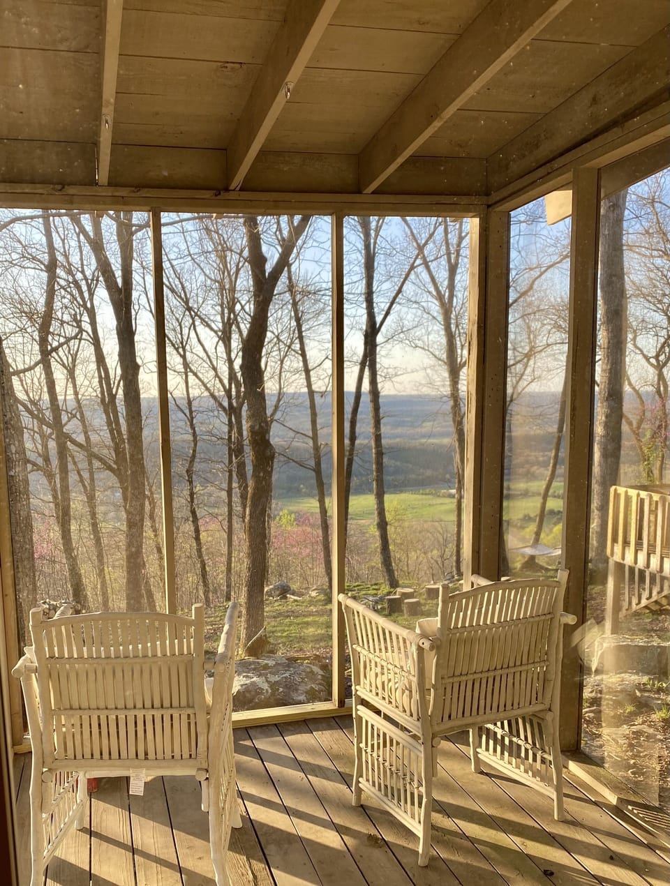 Private screened porch off master. 