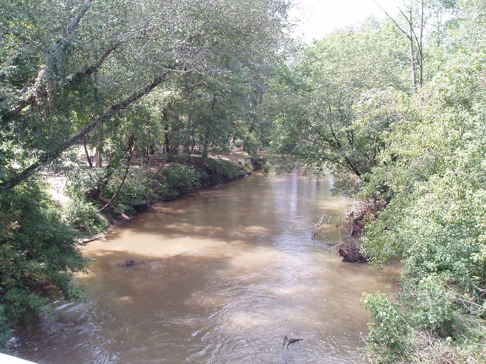 River 100 yards from cabin