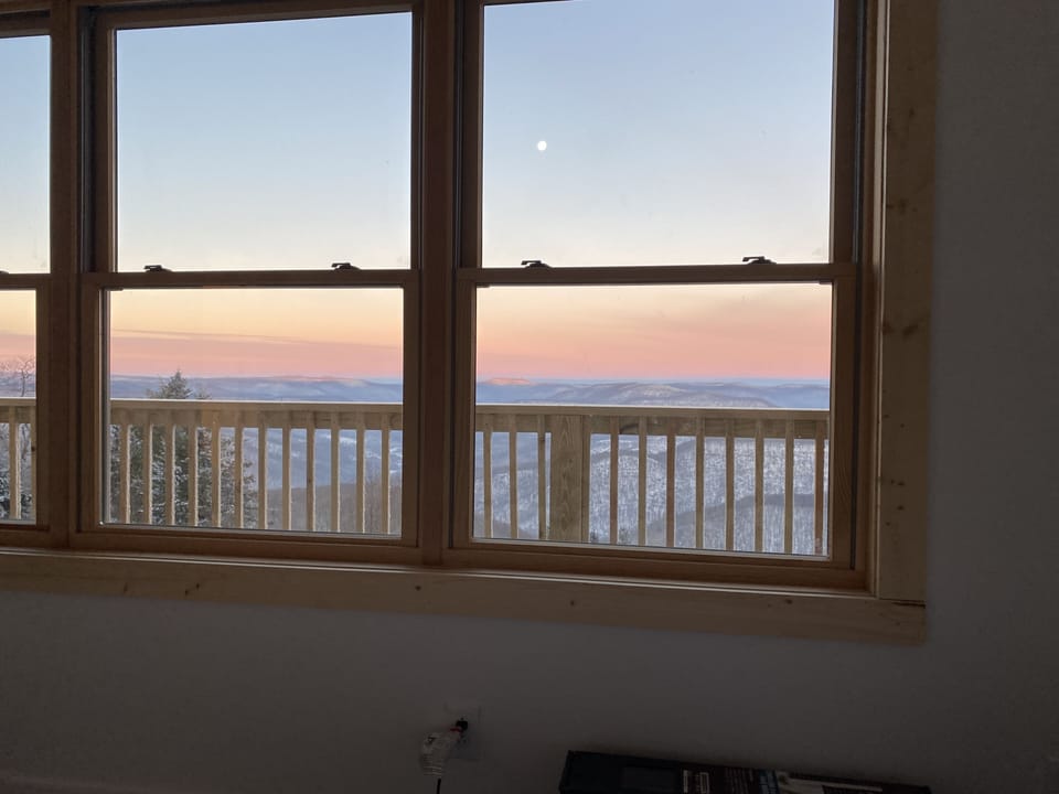 beautiful western morning views from the master bedroom!  Mountain magic!