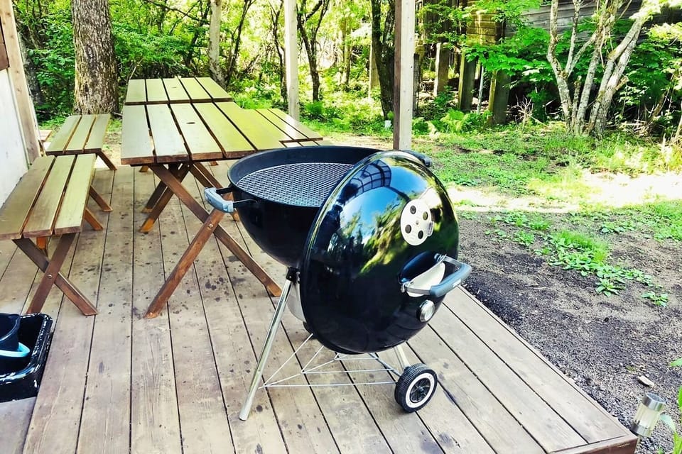 BBQ on the longed-for wood deck