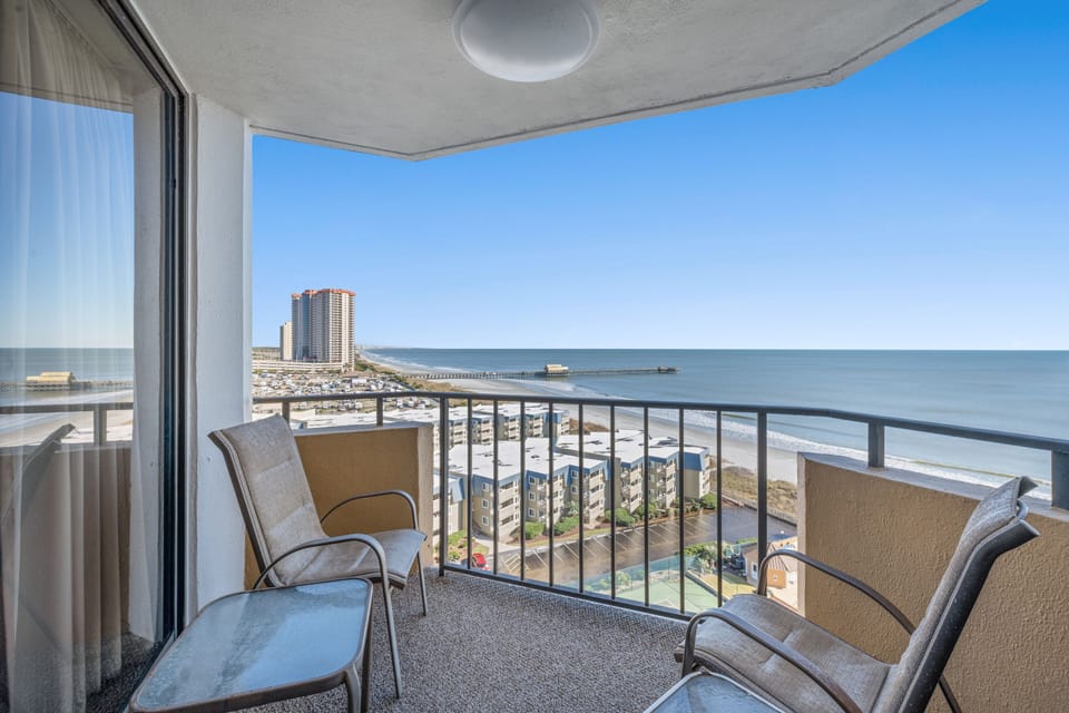 Have your morning coffee while watching the waves roll in.
