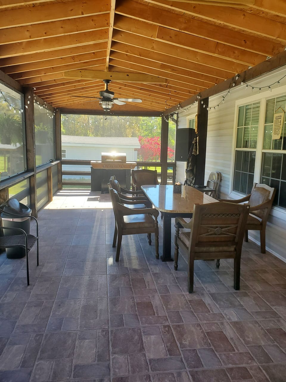 Front Porch, Dinning Table and Grill area