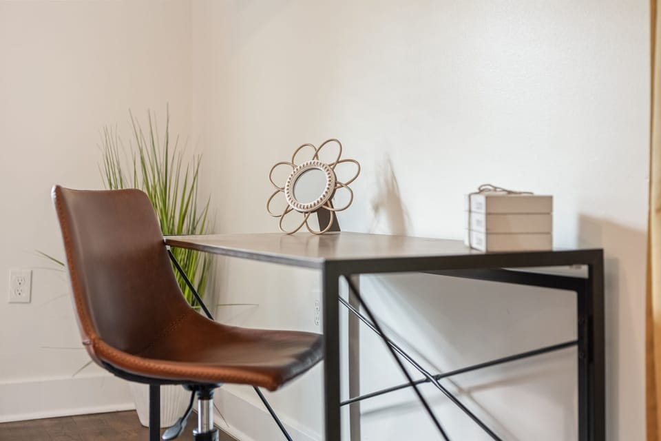 Peaceful workstation for when you have to work from home!