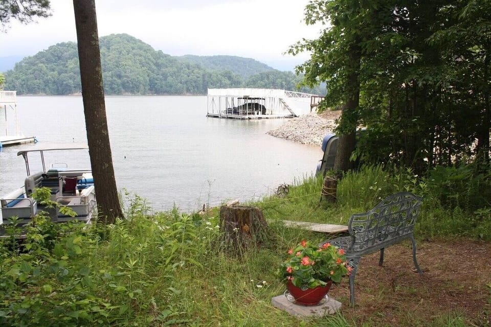 There is a walking path to the lake just minutes from the cabin.