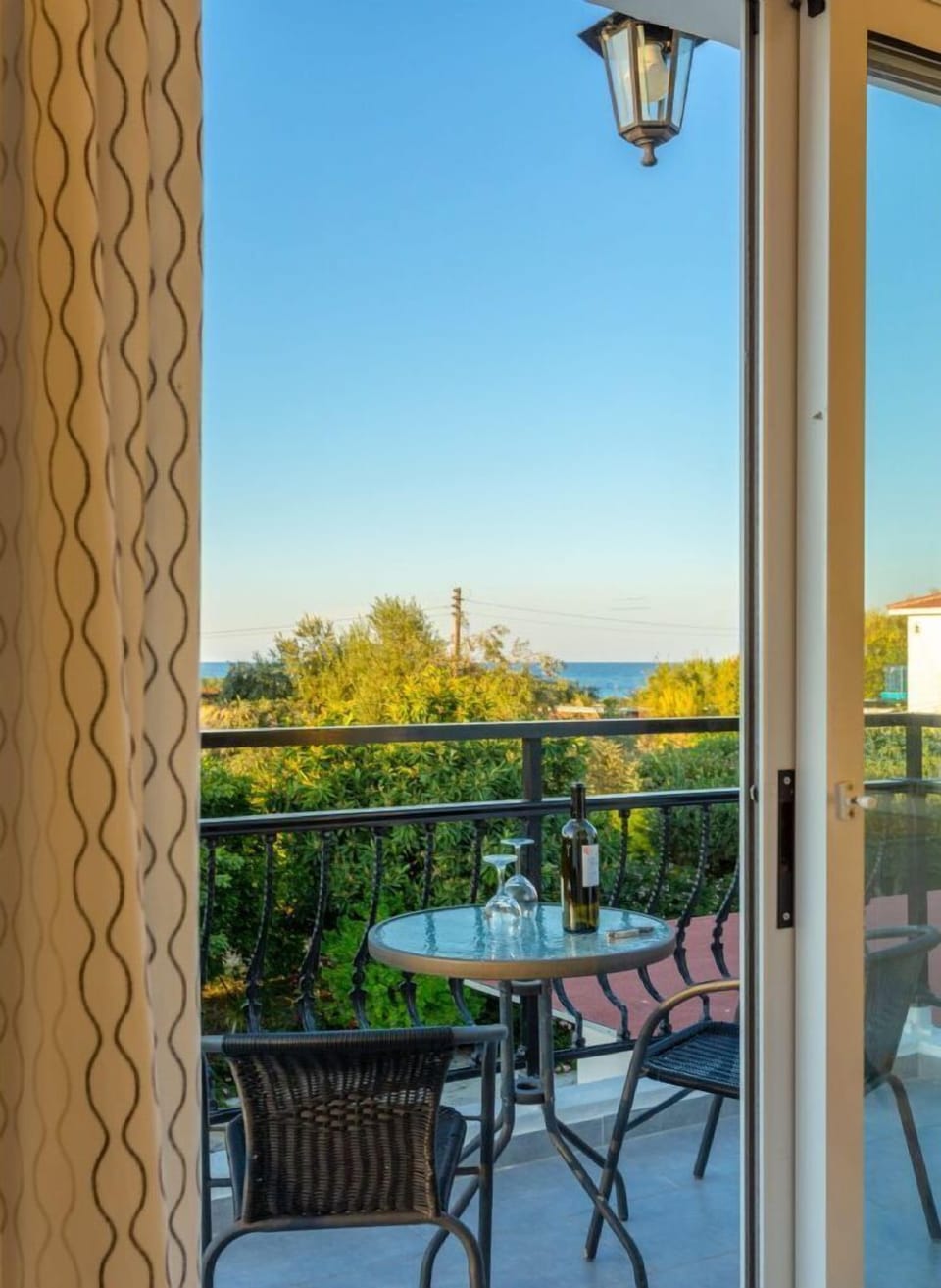 Balcony with sea views