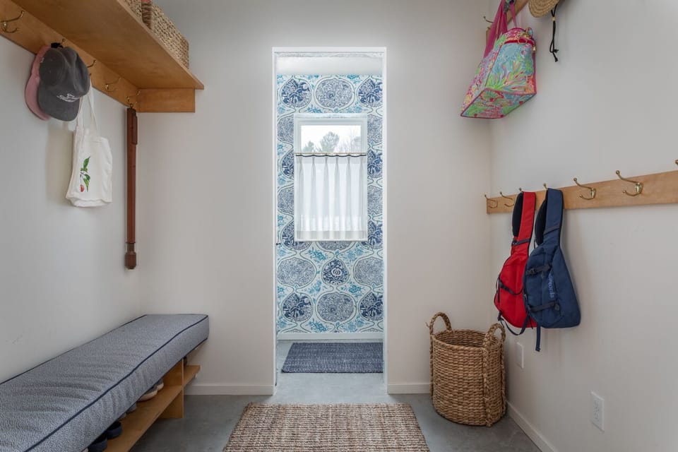 mudroom and half bath on main floor ideal unload zone post beach outings