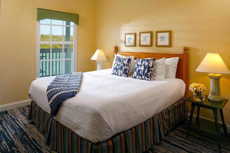 King bed in the guest bedroom (view may vary)
