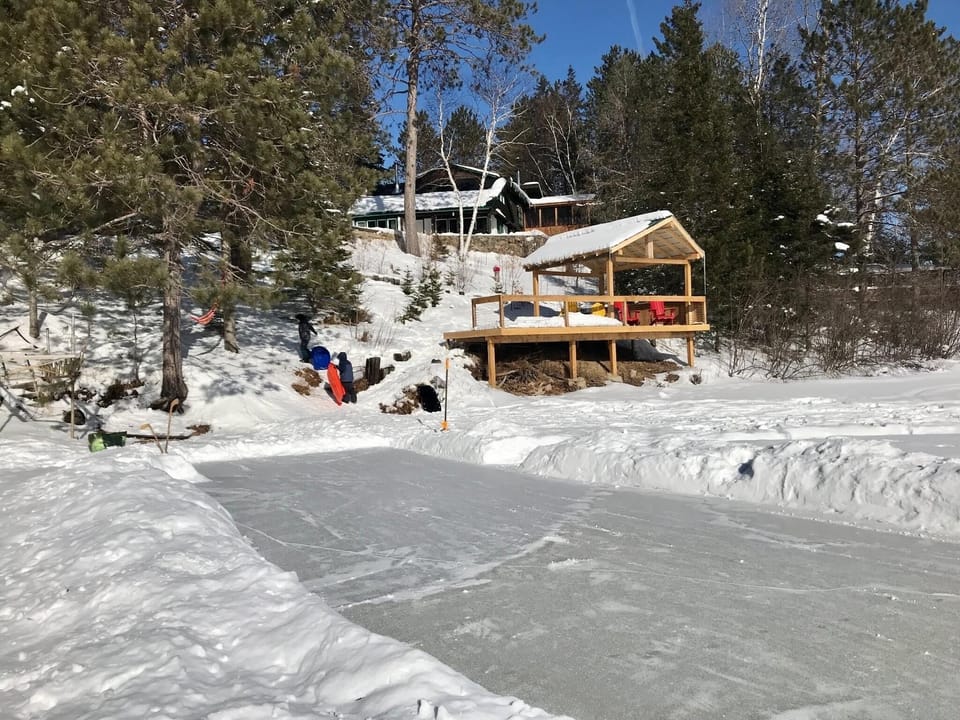 Shovel your own ice skating rink! Out lake freezes well for winter activities