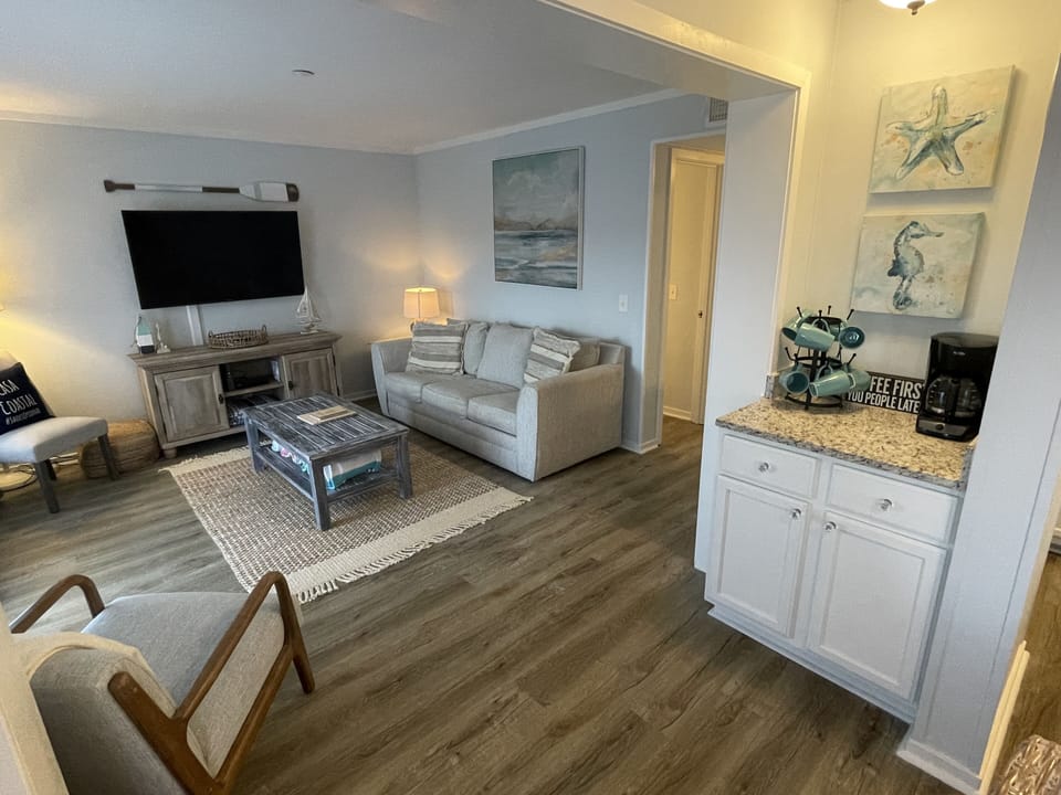 Living Room and Coffee Bar