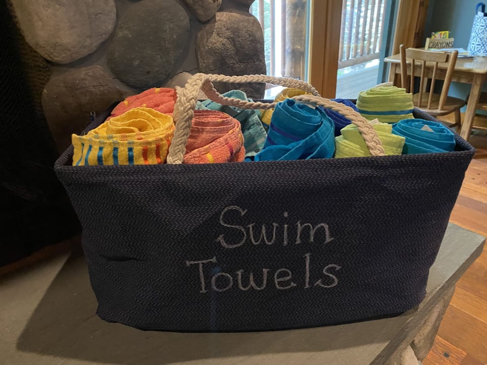 Swim towels also provided