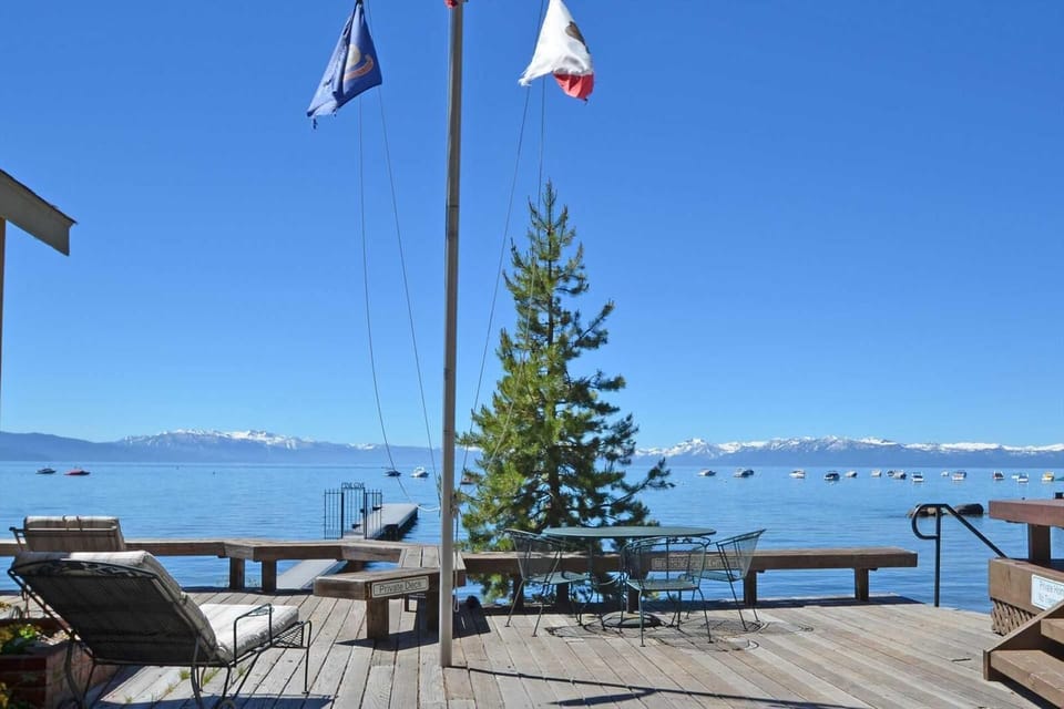 Just steps away from a shared deck and the stunning Lake Tahoe shoreline for easy lakeside relaxation