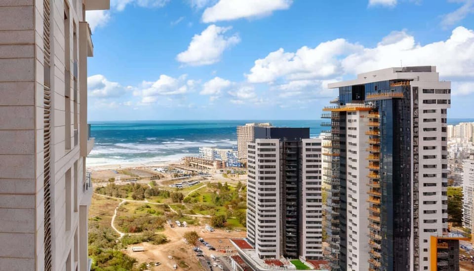 Sweeping sea and city views showcasing prime Bat Yam location close to beach and essentials.