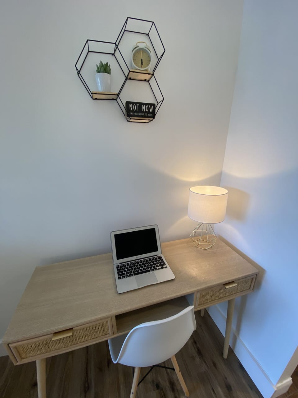 A comfortable spot to continue working remotely. 