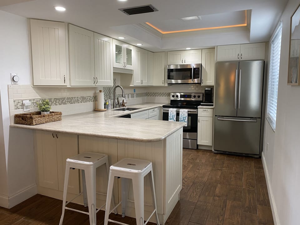 Fully stocked kitchen