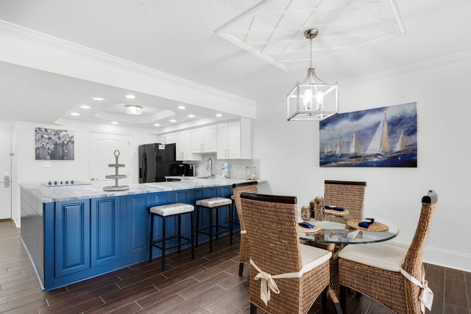 Dining table plus eat-in bar