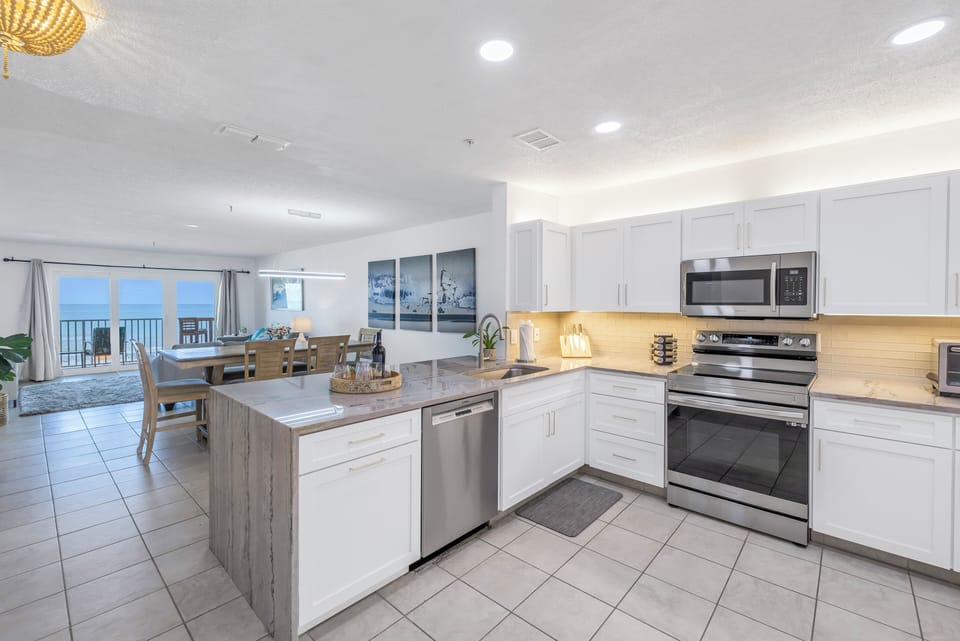 Fully stocked kitchen