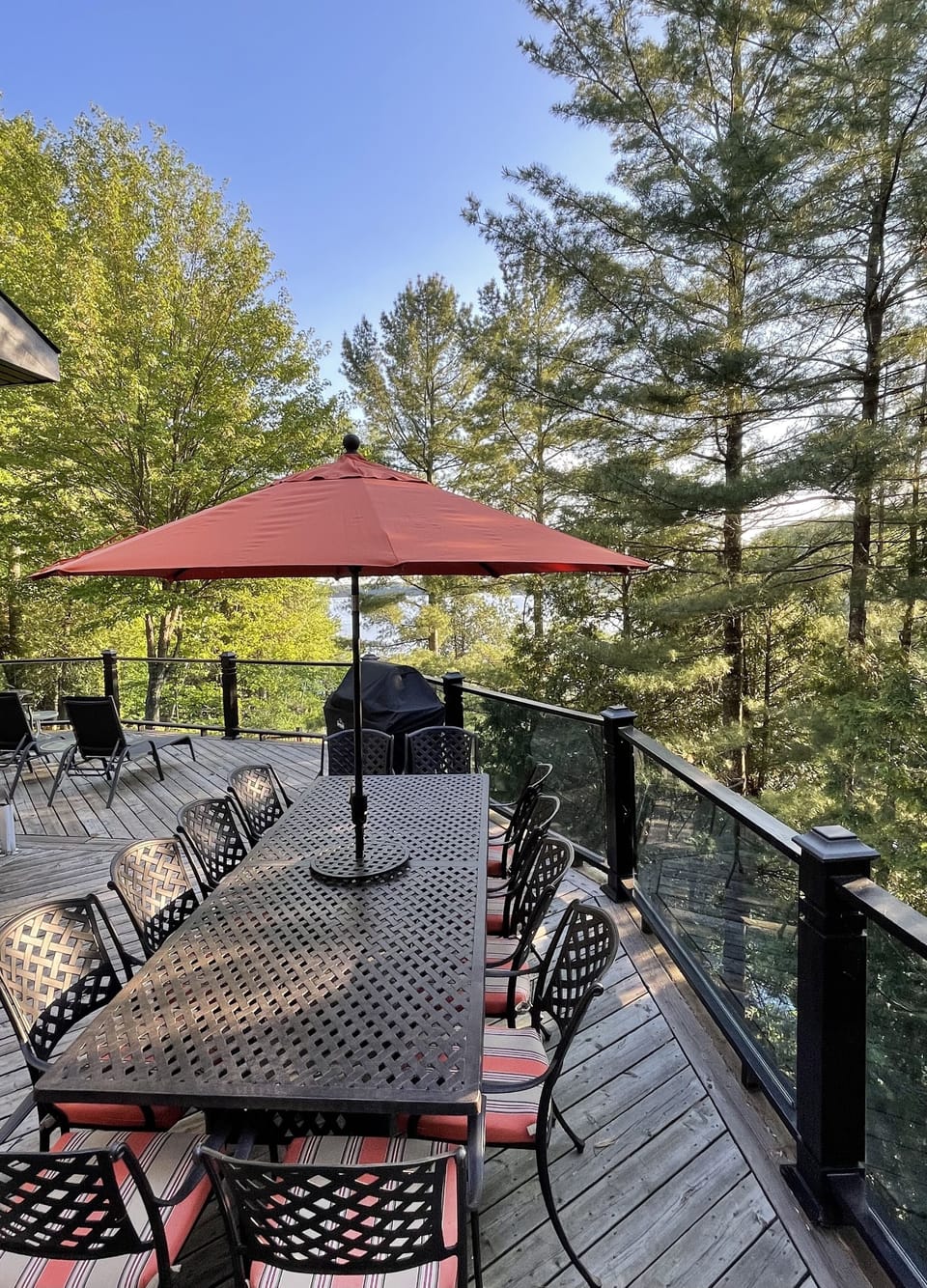 Outdoor dining with Napoleon BBQ