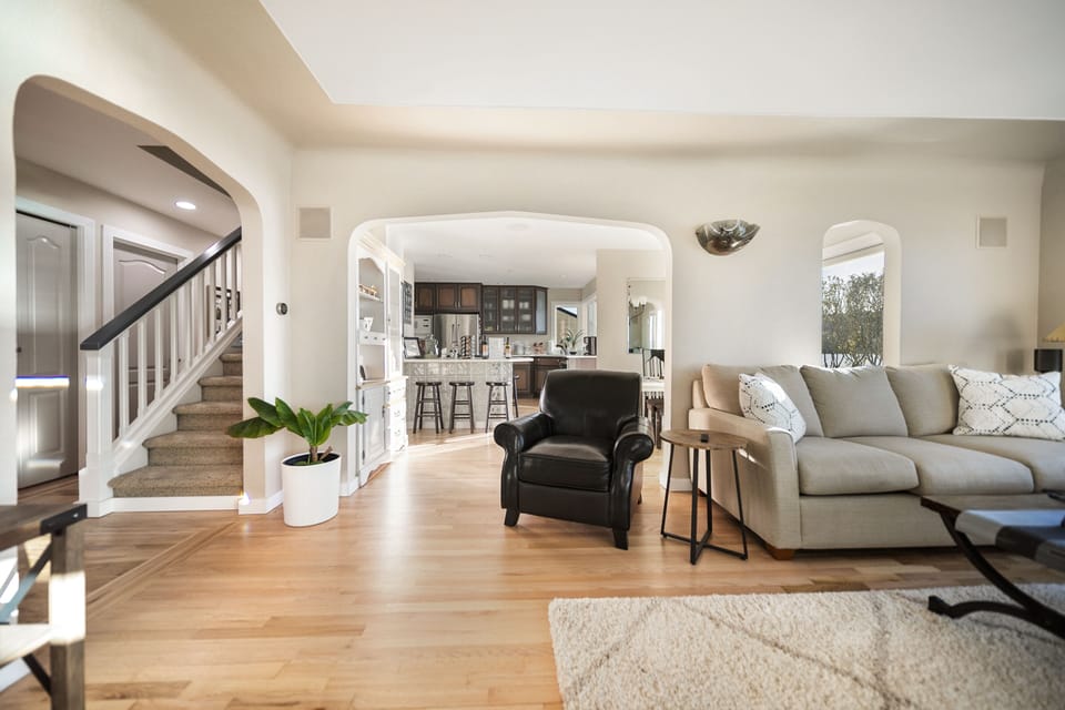 Open floor plan keeps all guests interacting. 