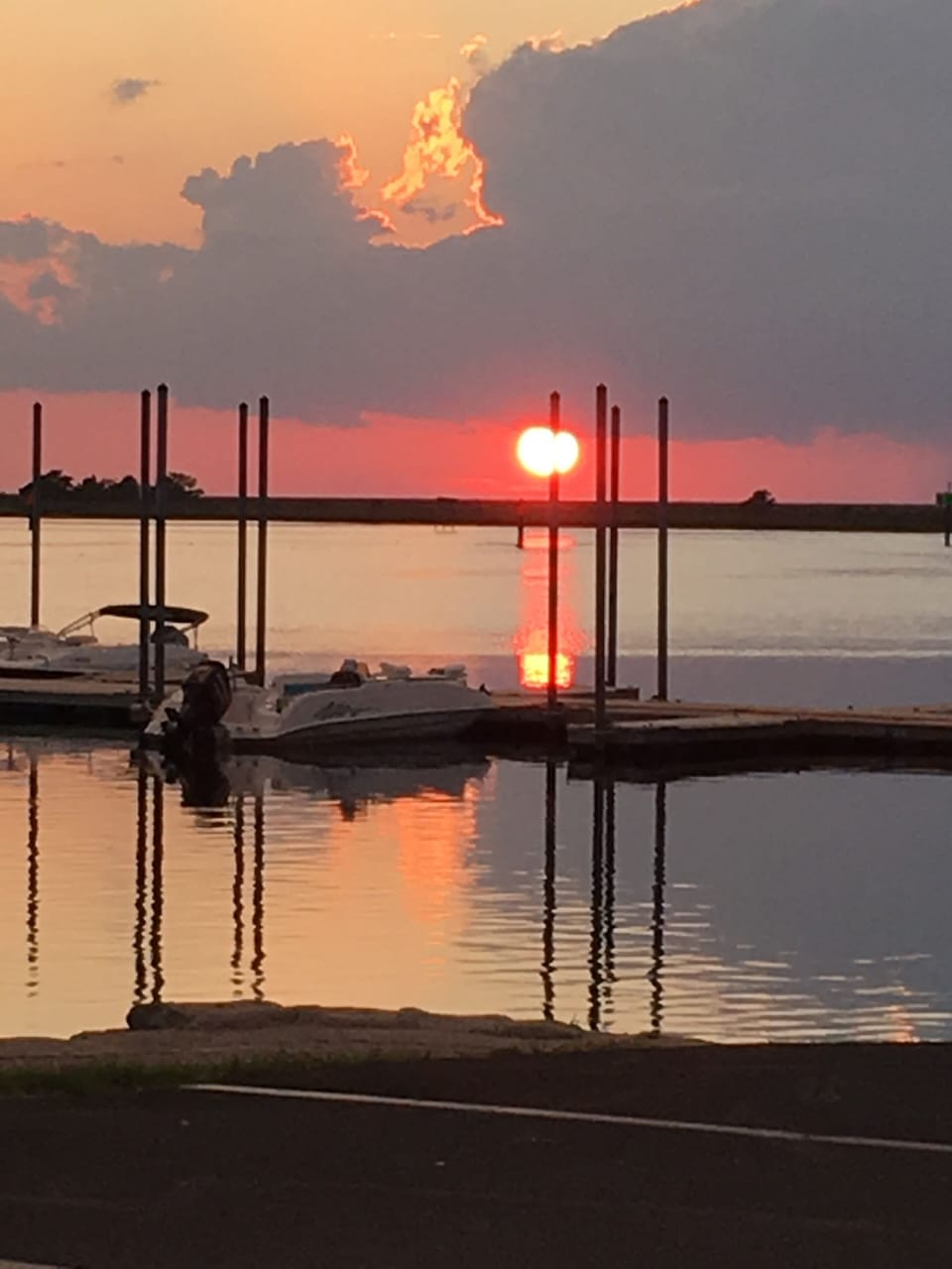 Sunset picture at the Mouth of the Steinhatchee River and Gulf of Mexico 
