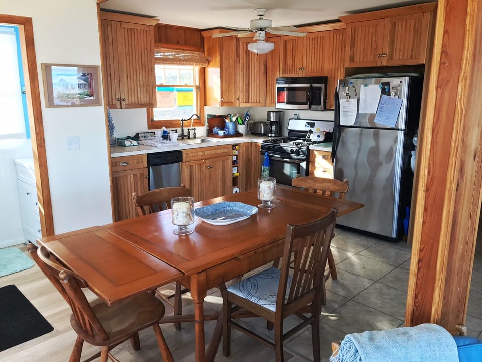 Kitchen with stainless steel appliances and all amenities