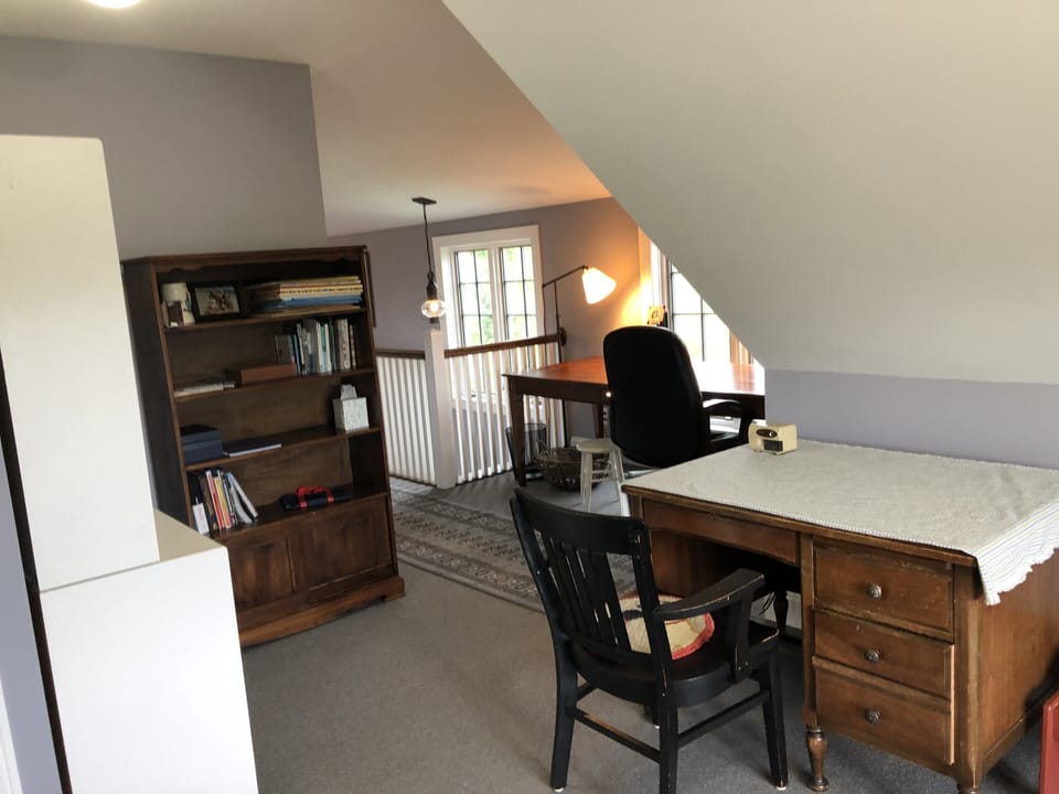 Office area 3rd floor/attic with ocean view 