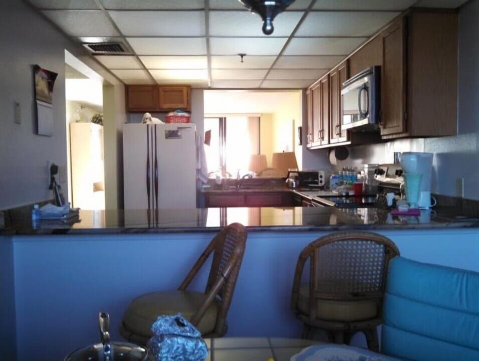 Dining area, kitchen view.