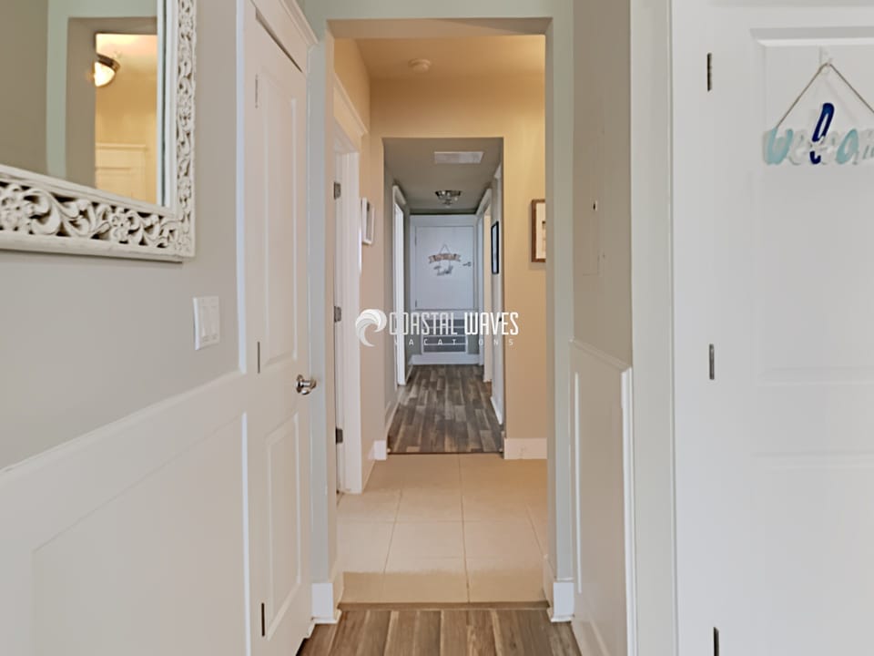 From the guest room (or entry) to your right are the other bedrooms