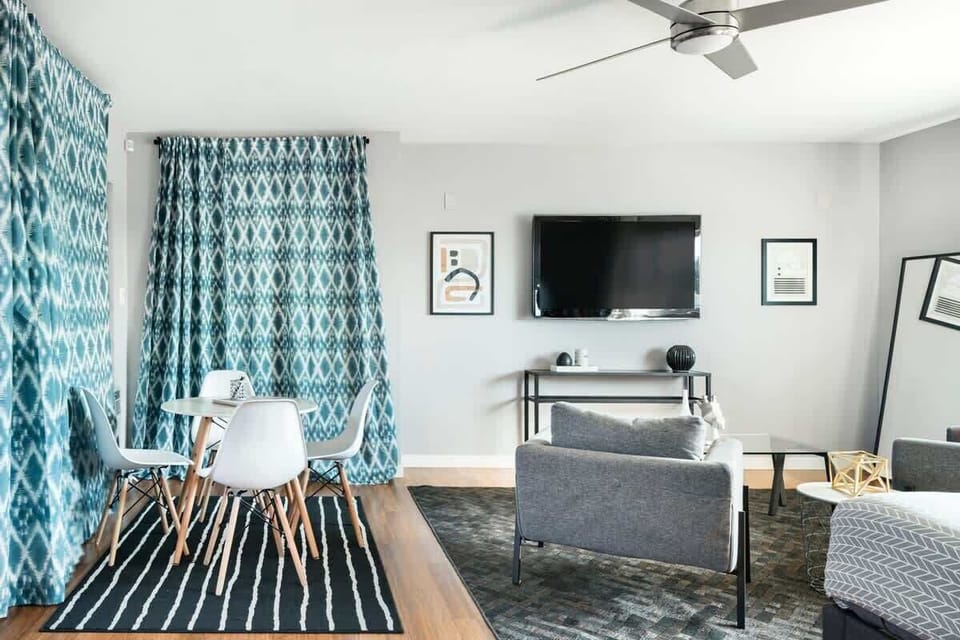 This inviting living space is made for lounging, streaming, and spending quality time after a day exploring LA.

