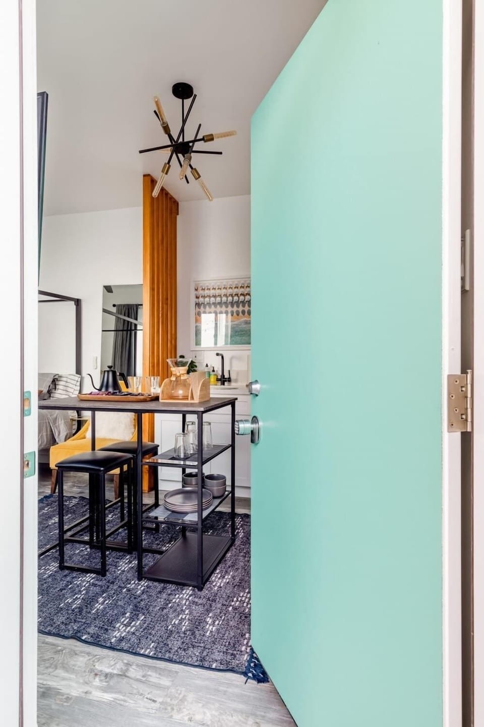 Experience a perfect blend of modern style and cozy warmth in this thoughtfully curated studio retreat.

