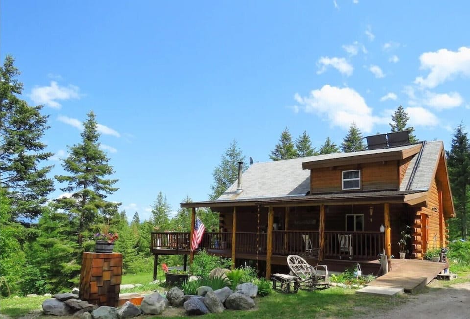 View of the cabin from the road