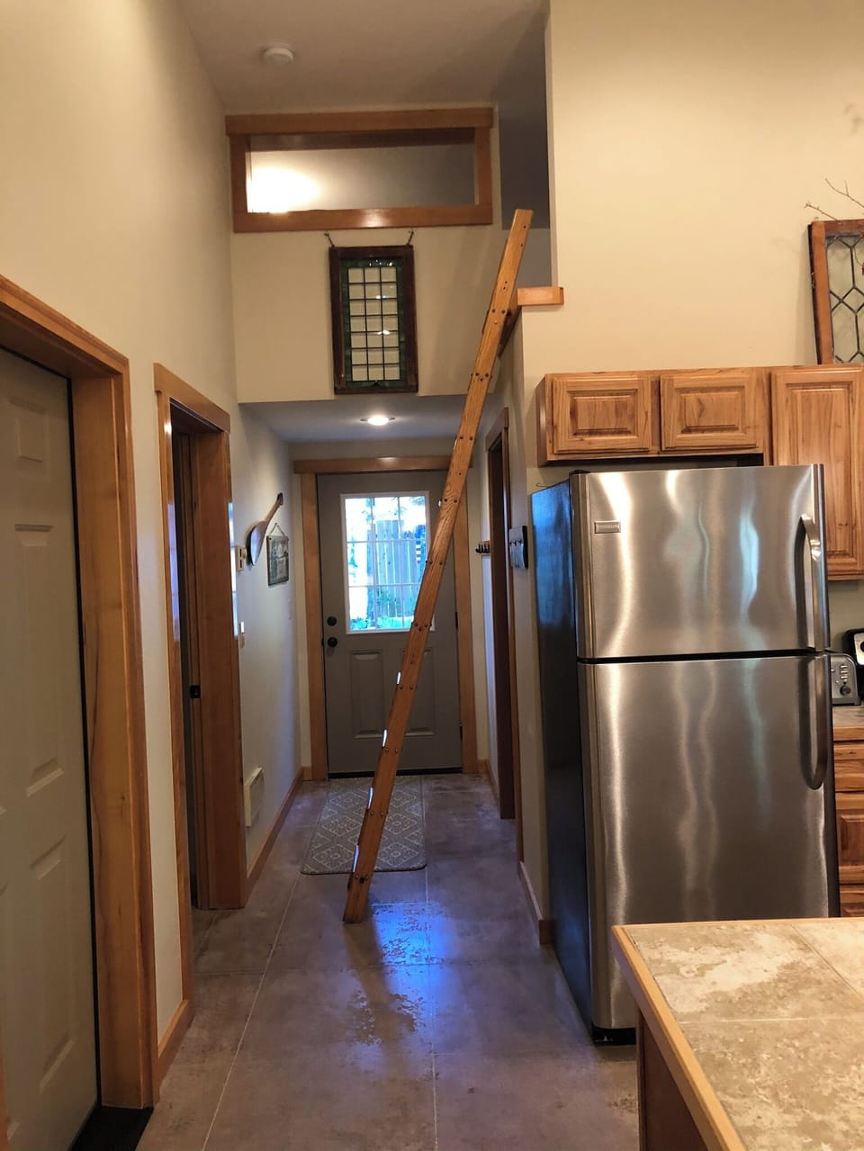 Stairs leading to loft