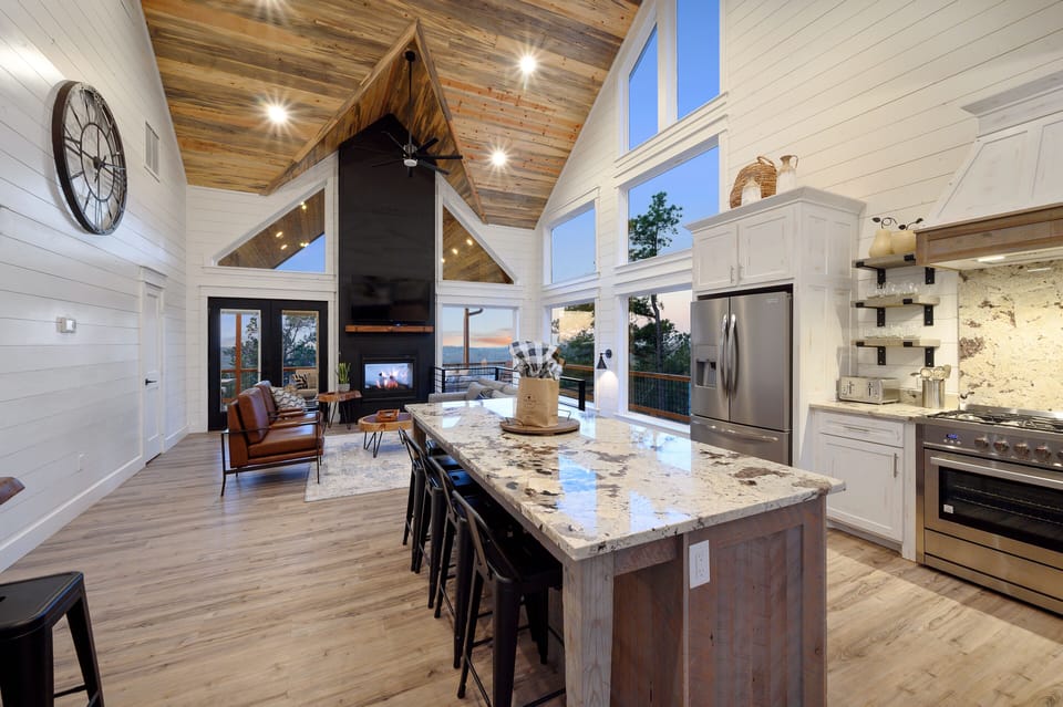 The open floor plan when you enter the front door!