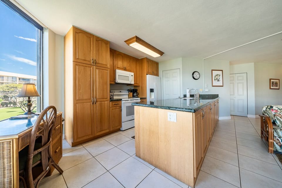 An open floor design provides opportunity for conversation.