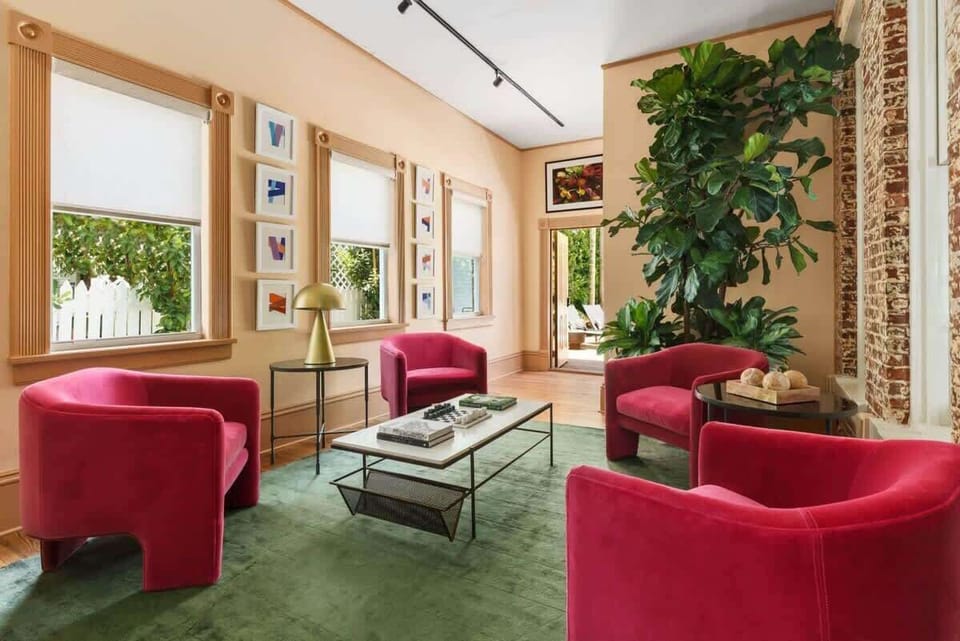 Use this common area as a workspace, relaxation room, or game area!