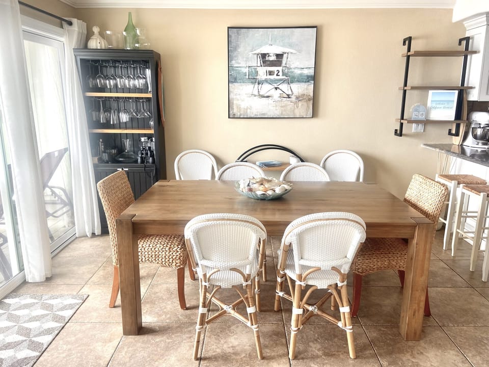 Seating For  8 + 3 Counter Stools