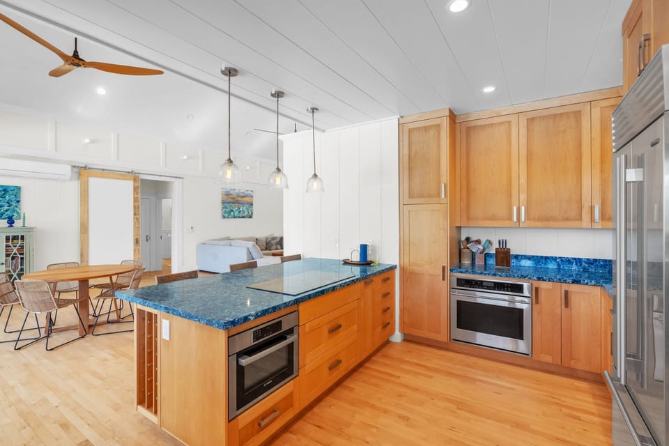 Indoors, Kitchen, Microwave, Oven, Ceiling Fan