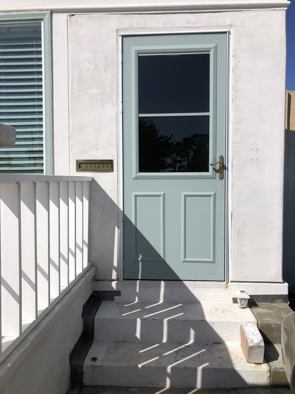 door to foyer of main house